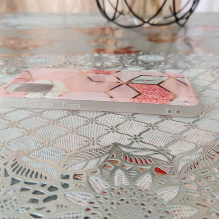 Marble Geometric TPU Pink Case - For Samsung Galaxy S20
