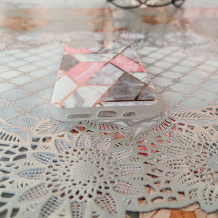 Marble Geometric TPU Coral Case - For iPhone 11