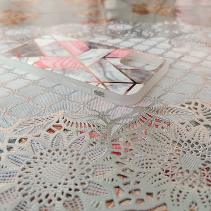 Marble Geometric TPU Coral Case - For iPhone 11