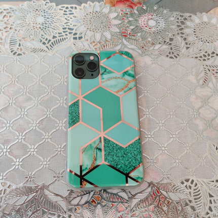 Marble Geometric TPU Green Case - For iPhone 11 Pro