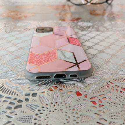 Marble Geometric TPU Pink Case - For iPhone 11 Pro