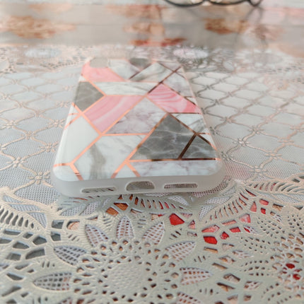 Marble Geometric TPU Coral Case - For iPhone X / Xs