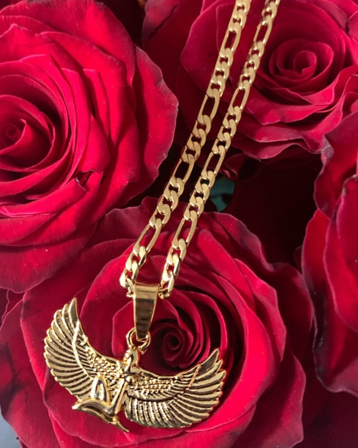 Goddess Isis Necklace - Gold/Silver (2 chain styles)