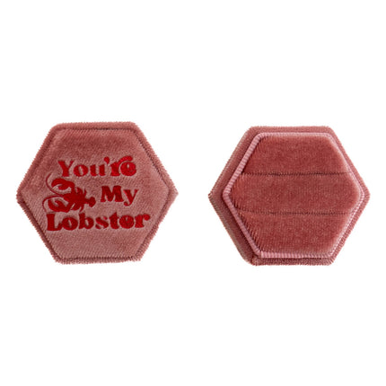 You're My Lobster Pink Wedding Ring Box