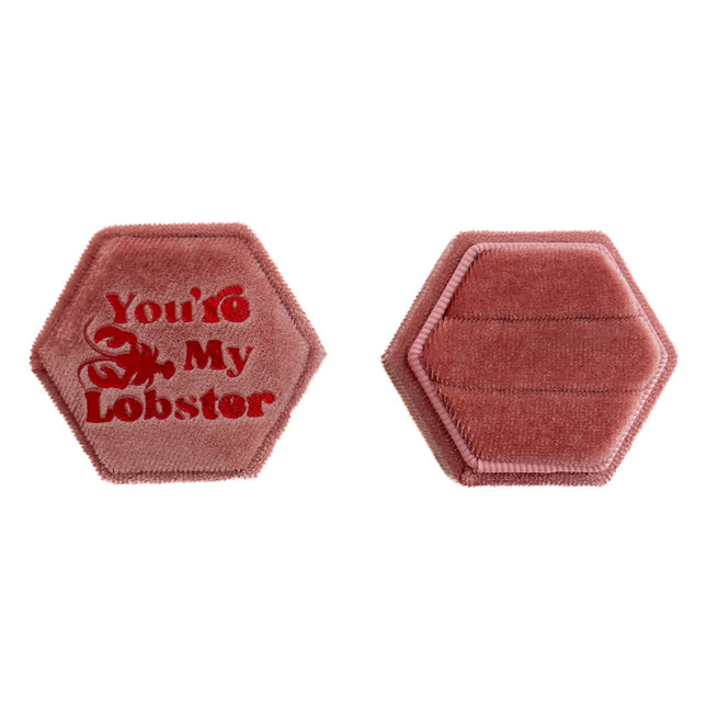 You're My Lobster Pink Wedding Ring Box