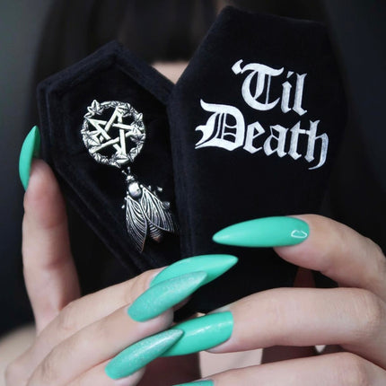 Til Death Coffin Engagement Ring Box