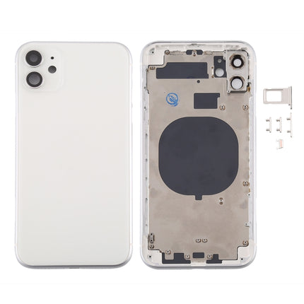 Back Housing Cover with SIM Card Tray & Side keys & Camera Lens for iPhone 11, For iPhone 11 (Camera Lens), Back Housing Cover for11, For iPhone11 (with Camera Lens), For iPhone 11 (with Camera Lens)