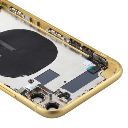 Battery Back Cover Assembly (with Side Keys & Power Button + Volume Button Flex Cable & Wireless Charging Module & Motor & Charging Port & Speaker Ringer Buzzer & Card Tray & Camera Lens Cover) for iPhone 11, For iPhone 11, For iPhone 11(Assembly)