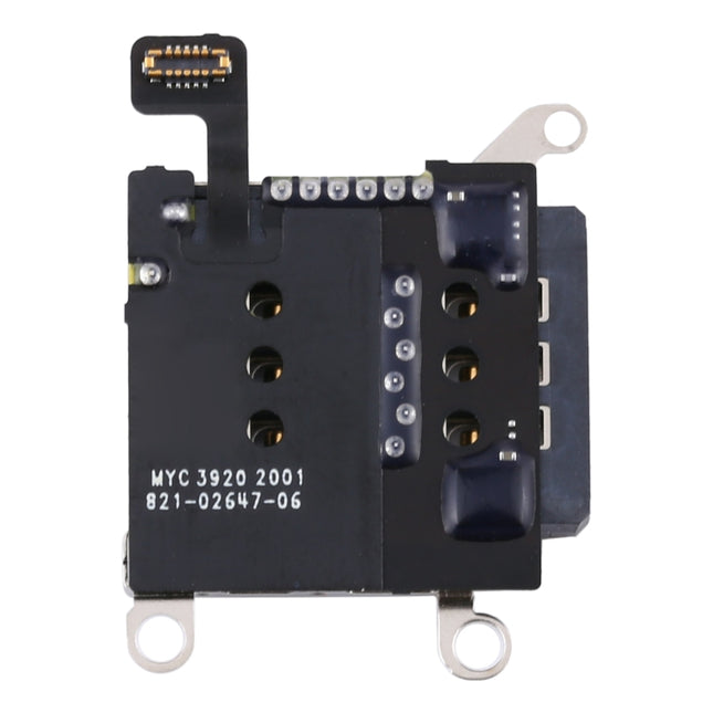 Single SIM Card Holder Socket with Flex Cable for iPhone 12 / 12 Pro, For iPhone 12 / 12 Pro(Single)