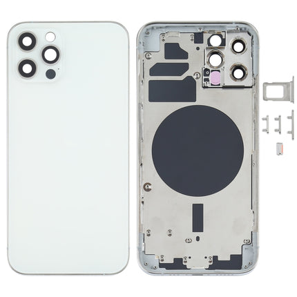 Back Housing Cover with SIM Card Tray & Side  Keys & Camera Lens for iPhone 12 Pro(Blue), For iPhone 12 Pro(with SIM Card Tray & Side Keys)