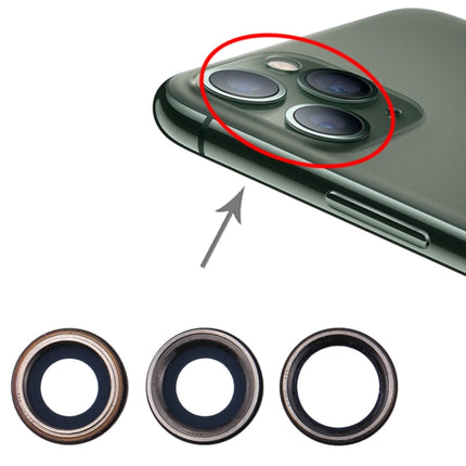 3 PCS Back Camera Bezel with Lens Cover for iPhone 11 Pro / 11 Pro Max, For iPhone 11Pro/11 Pro Max