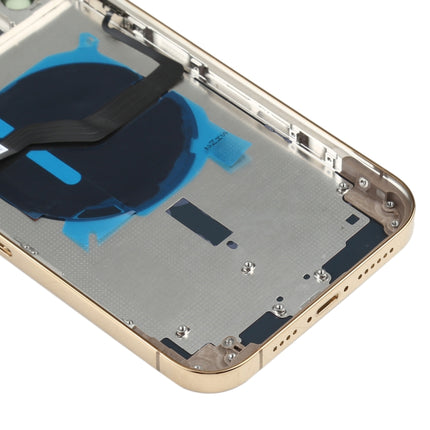 Battery Back Cover (with Side Keys & Card Tray & Power + Volume Flex Cable & Wireless Charging Module) for iPhone 12 Pro Max, For iPhone 12 Pro Max