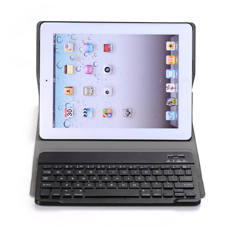 A02 for iPad 4 / 3 / 2 Universal Ultra-thin ABS Horizontal Flip Tablet Case + Bluetooth Keyboard