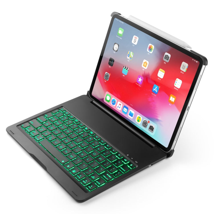 F105A Colorful Backlight Aluminum Backplane Wireless Bluetooth Keyboard Tablet Case for iPad Pro 11 inch （2018）