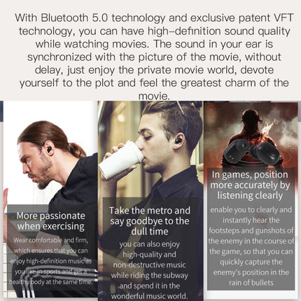 Bluedio TWS T-elf Bluetooth Version 5.0 In-Ear Bluetooth Headset with Headphone Charging Cabin