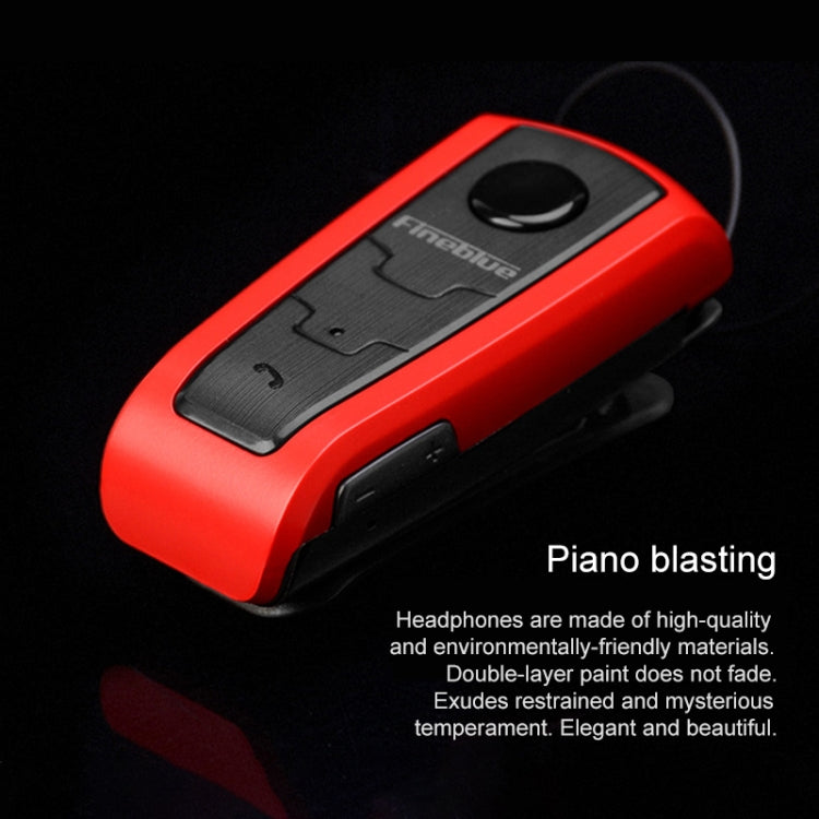 Fineblue F910 CSR4.1 Retractable Cable Caller Vibration Reminder Anti-theft Bluetooth Headset