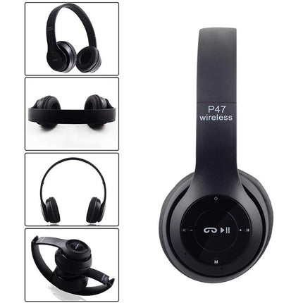 P47 Foldable Wireless Bluetooth Headphone with 3.5mm Audio Jack, Support MP3 / Call, P47 Green, P47 Black, P47 Blue, P47 Red, P47 White