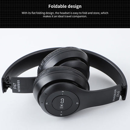 P47 Foldable Wireless Bluetooth Headphone with 3.5mm Audio Jack, Support MP3 / Call, P47 Green, P47 Black, P47 Blue, P47 Red, P47 White