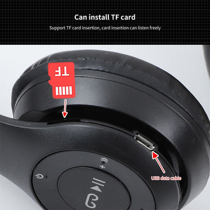 P47 Foldable Wireless Bluetooth Headphone with 3.5mm Audio Jack, Support MP3 / Call, P47 Green, P47 Black, P47 Blue, P47 Red, P47 White