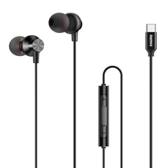 REMAX RM-560 Type-C In-Ear Stereo Metal Music Earphone with Wire Control + MIC, Support Hands-free, Not For Samsung Phones