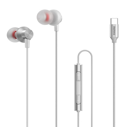 REMAX RM-560 Type-C In-Ear Stereo Metal Music Earphone with Wire Control + MIC, Support Hands-free, Not For Samsung Phones