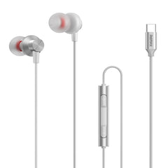 REMAX RM-560 Type-C In-Ear Stereo Metal Music Earphone with Wire Control + MIC, Support Hands-free, Not For Samsung Phones