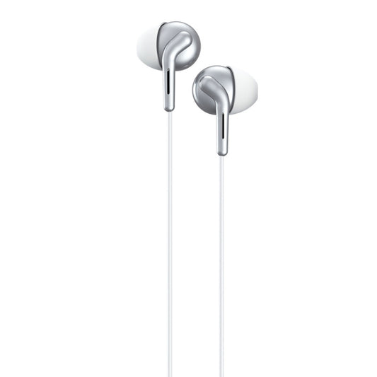 REMAX RM-595 3.5mm Gold Pin In-Ear Stereo Double-action Metal Music Earphone with Wire Control + MIC, Support Hands-free