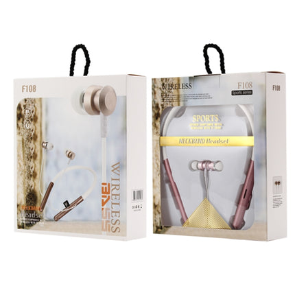 F108 Bluetooth 4.2 Hanging Neck Design Bluetooth Headset, Support Music Play & Switching & Volume Control & Answer