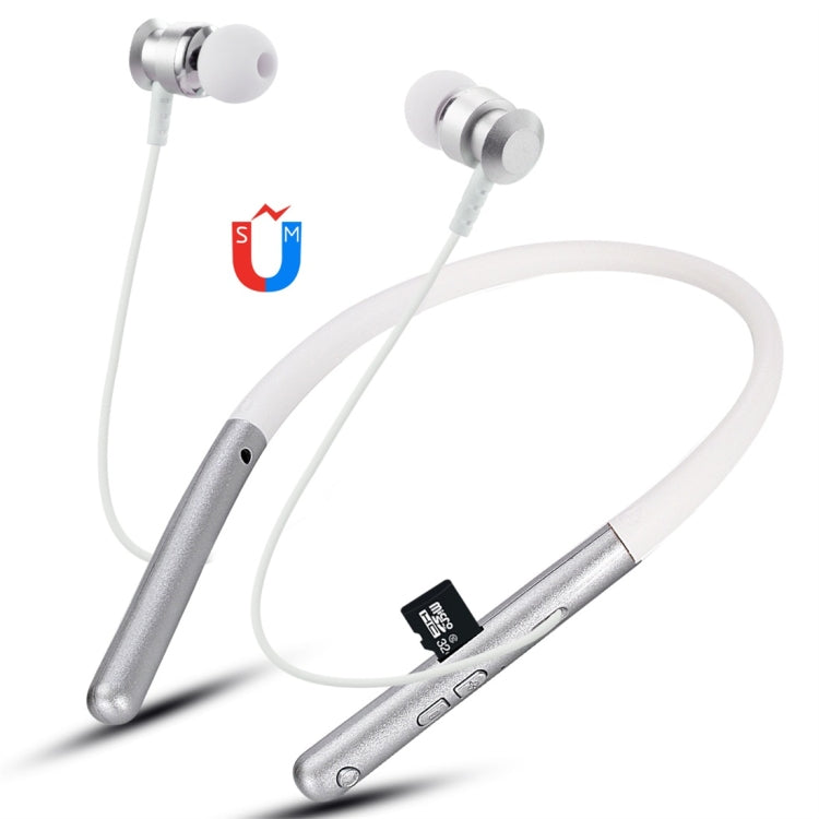 F108 Bluetooth 4.2 Hanging Neck Design Bluetooth Headset, Support Music Play & Switching & Volume Control & Answer