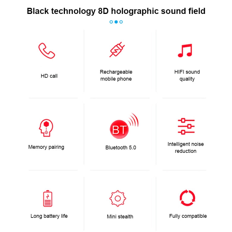 S11 TWS Touch Bluetooth Earphone with Magnetic Charging Box, Support Three-screen LED Power Display