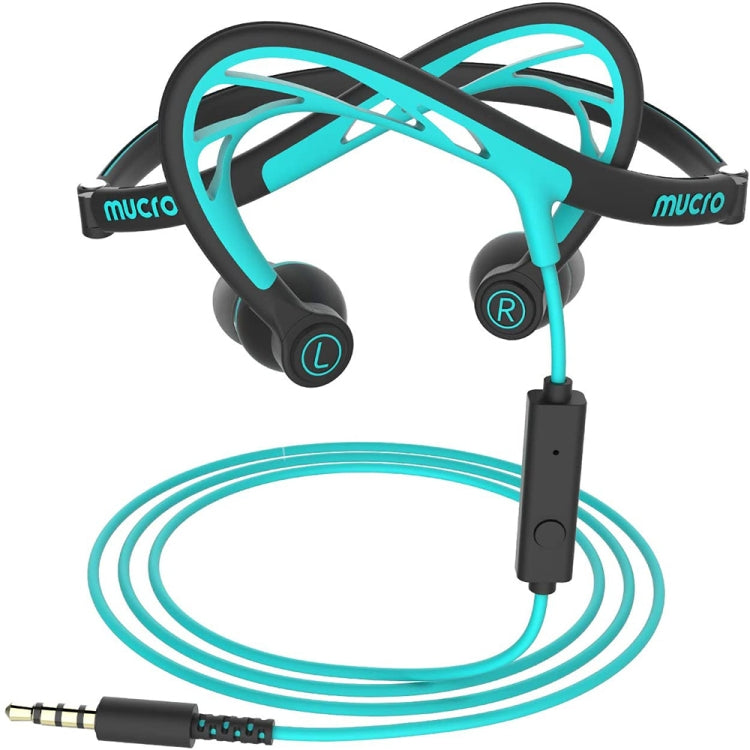 Mucro ML233 Foldable Wired Running Sports Headphones Night Neckband In-Ear Stereo Earphones, Cable Length: 1.2m, ML233 (Blue)