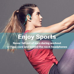 Mucro ML233 Foldable Wired Running Sports Headphones Night Neckband In-Ear Stereo Earphones, Cable Length: 1.2m, ML233 (Blue)