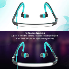 Mucro ML233 Foldable Wired Running Sports Headphones Night Neckband In-Ear Stereo Earphones, Cable Length: 1.2m, ML233 (Blue)