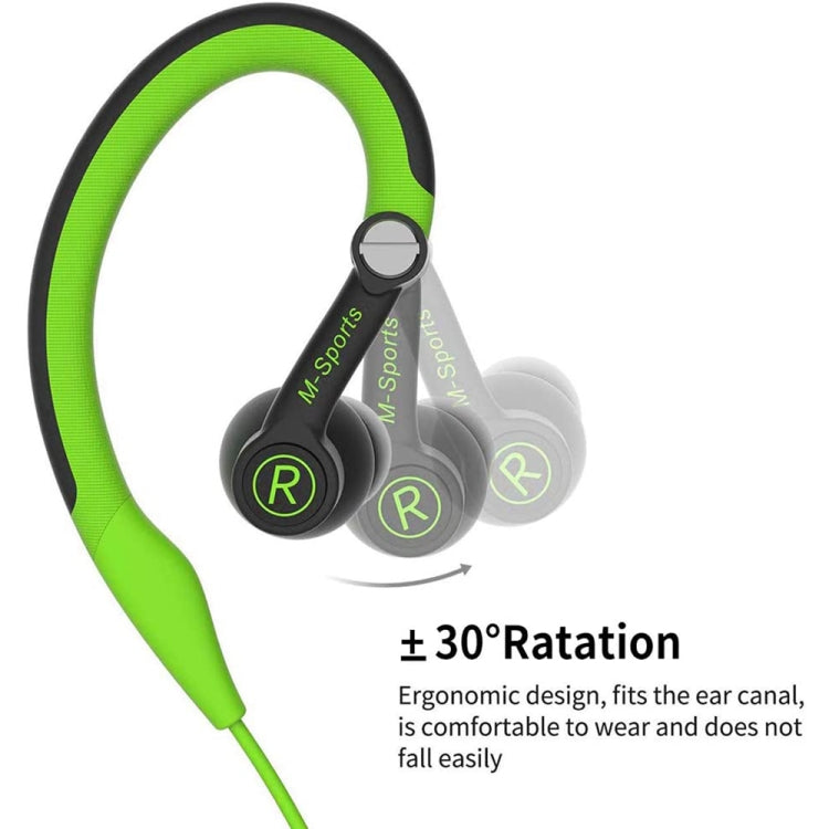 Mucro MB-232 Running In-Ear Sport Earbuds Earhook Wired Stereo Headphones for Jogging Gym