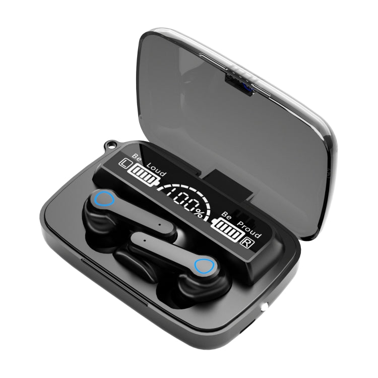 M19 Bluetooth 5.1 TWS Digital Display Wireless Bluetooth Earphone with Charging Box, Support Touch & Siri & Battery Display