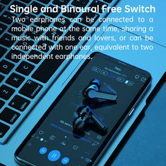 M19 Bluetooth 5.1 TWS Digital Display Wireless Bluetooth Earphone with Charging Box, Support Touch & Siri & Battery Display