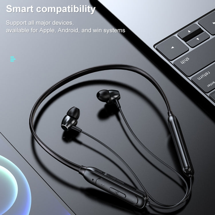 M61 Bluetooth 5.1 Business Sport Magnetic Metal Stereo Neck-mounted Bluetooth Earphone