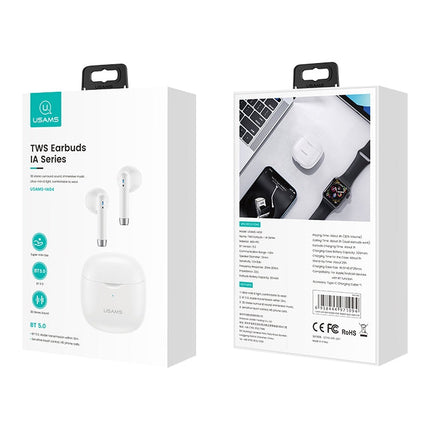 USAMS-IA04 Zero Sense Series Wireless Bluetooth 5.0 Mini TWS Earphone with Charging Box