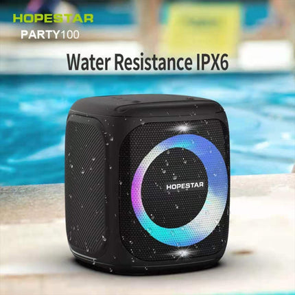 HOPESTAR Party100 Bluetooth 5.0 Portable Waterproof Wireless Bluetooth Speaker with Mobile Charging Function, Party100(Black), Party100(Green), Party100(Blue)