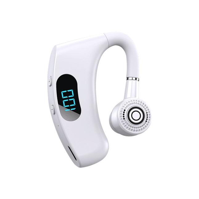V12 Bluetooth 5.2 Business Hanging Ear Style Smart LED Digital Display Wireless Bluetooth Earphone with Charging Box