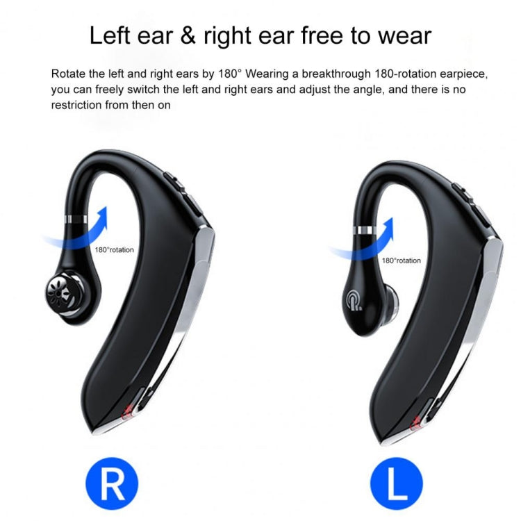 DS800 Bluetooth 5.0 Universal Hanging Ear Style Business Sports Wireless Bluetooth Earphone, Classic Version, Classic Version (Black), Classic Version (Silver)