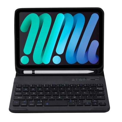 C06B Ultra-thin Candy Colors Bluetooth Keyboard Tablet Case for iPad mini 6 / mini 7 , with Stand & Pen Slot