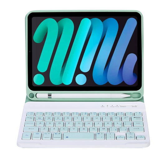 C06B Ultra-thin Candy Colors Bluetooth Keyboard Tablet Case for iPad mini 6 / mini 7 , with Stand & Pen Slot