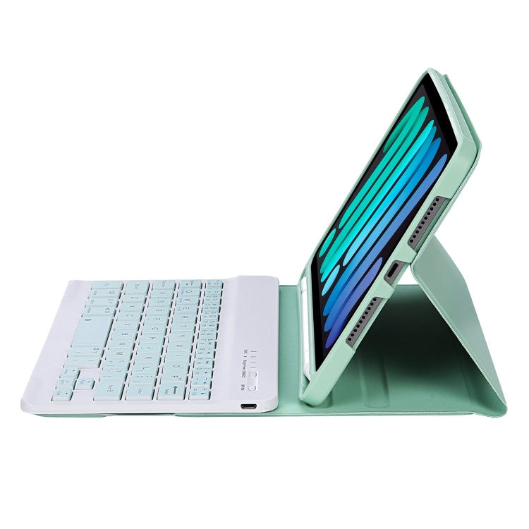 C06B Ultra-thin Candy Colors Bluetooth Keyboard Tablet Case for iPad mini 6 / mini 7 , with Stand & Pen Slot