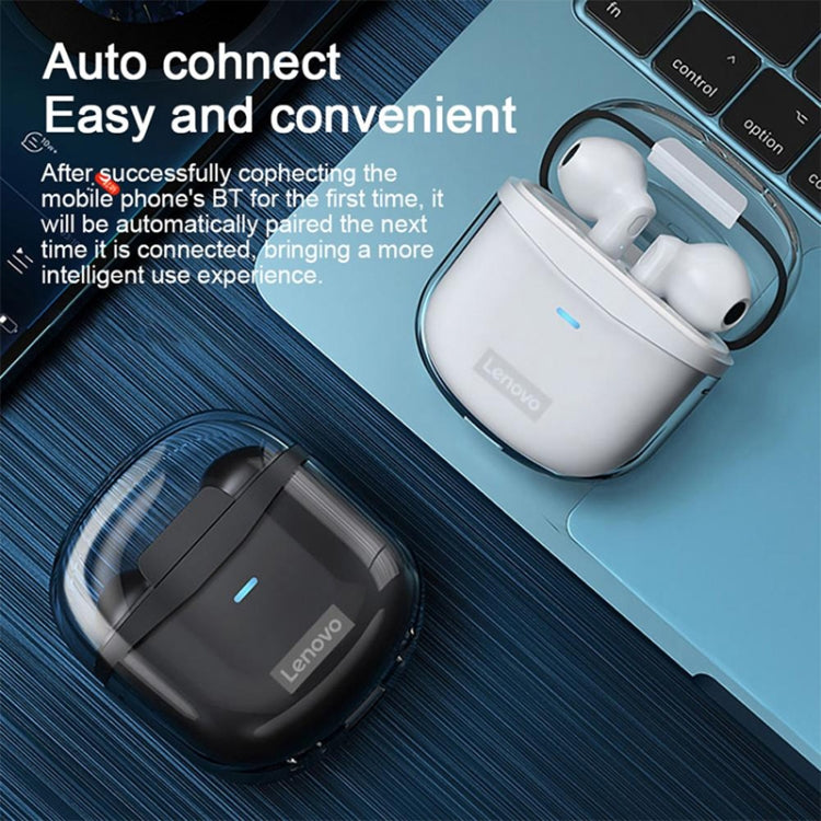 Original Lenovo XT96 Noise Reduction Semi-in-ear Bluetooth Earphone with Transparent Jelly Charging Box