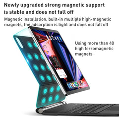 For iPad Air 2022 / 2020 T89 Magic Suspended Bluetooth Keyboard Leather Case