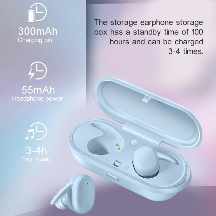 DT-7 IPX Waterproof Bluetooth 5.0 Wireless Bluetooth Earphone with 300mAh Magnetic Charging Box, Support Call, DT-7