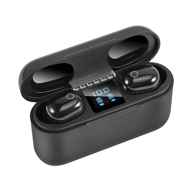 Dt-18 Wireless Two Ear Bluetooth Headset With 2000mAh Charging Cabin & Touch & Intelligent Magnetic Suction Charging