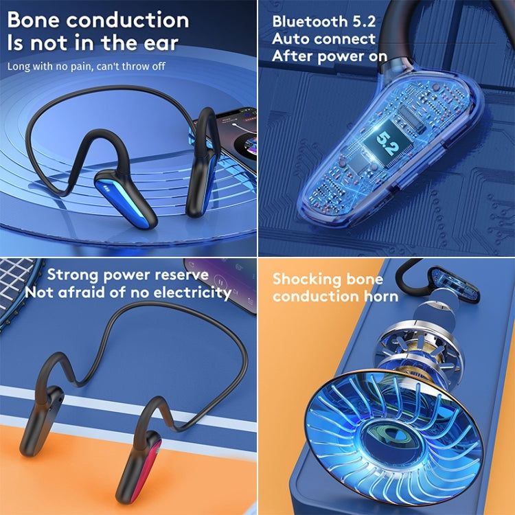 M-D8 IPX5 Waterproof Bone Passage Bluetooth Hanging Ear Wireless Earphone