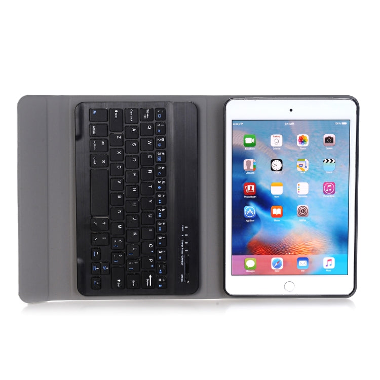 A05 Bluetooth 3.0 Ultra-thin ABS Detachable Bluetooth Keyboard Leather Tablet Case for iPad mini 5, with Holder, For mini 5